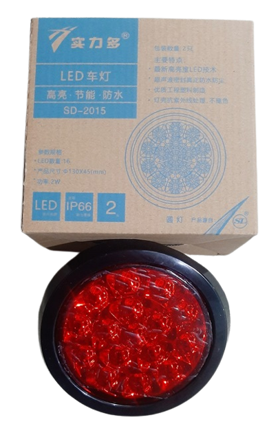 Đèn led sau tròn đỏ 12V / 24V